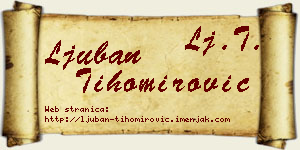 Ljuban Tihomirović vizit kartica
